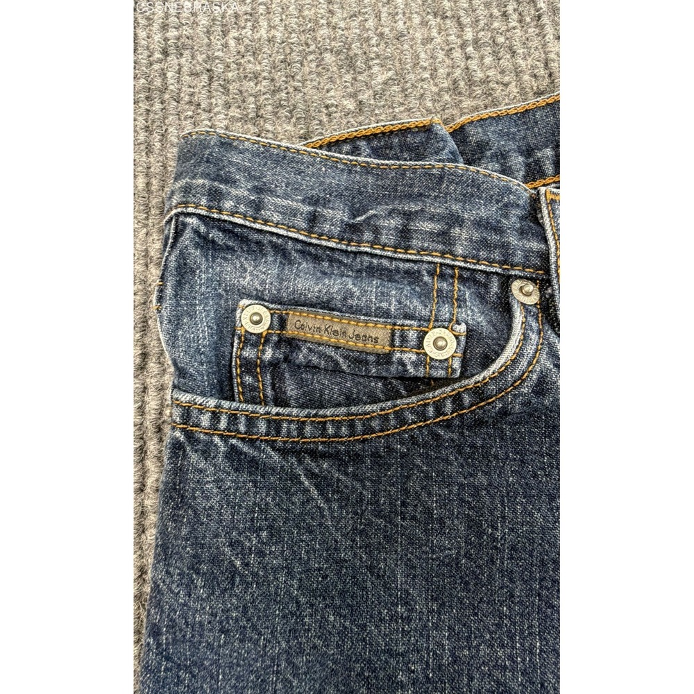 Vintage Y2K Calvin Klein Women's Rinse Wash Flare Jeans 100% Cotton Sz 11 x 31 - Picture 3 of 12